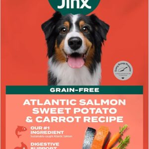 Jinx Natural Grain-Free Kibble - Dry Dog Food - 11.5 lb. Bag - Salmon & Carrot