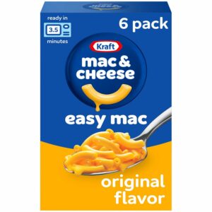 Kraft Easy Mac Original Mac & Cheese Macaroni and Cheese Dinner, 6 ct Packet
