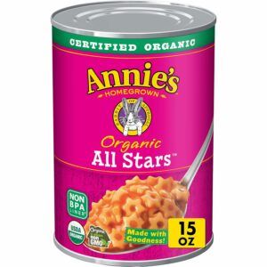 Annie's Organic All Stars, Canned Pasta in Tomato and Cheese Sauce, 15 oz